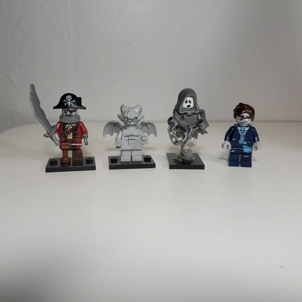 Lego Series 14 Monsters Minifigures Lot 4 Pirate Gargoyle Specter Ghost Zombie